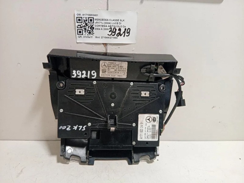 LUCE DI Cortesia Abitacolo A1718202401 Mercedes Classe SLK R171 2004