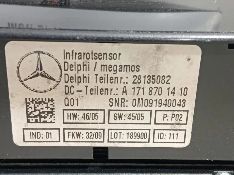 LUCE DI Cortesia Abitacolo A1718202401 Mercedes Classe SLK R171 2004