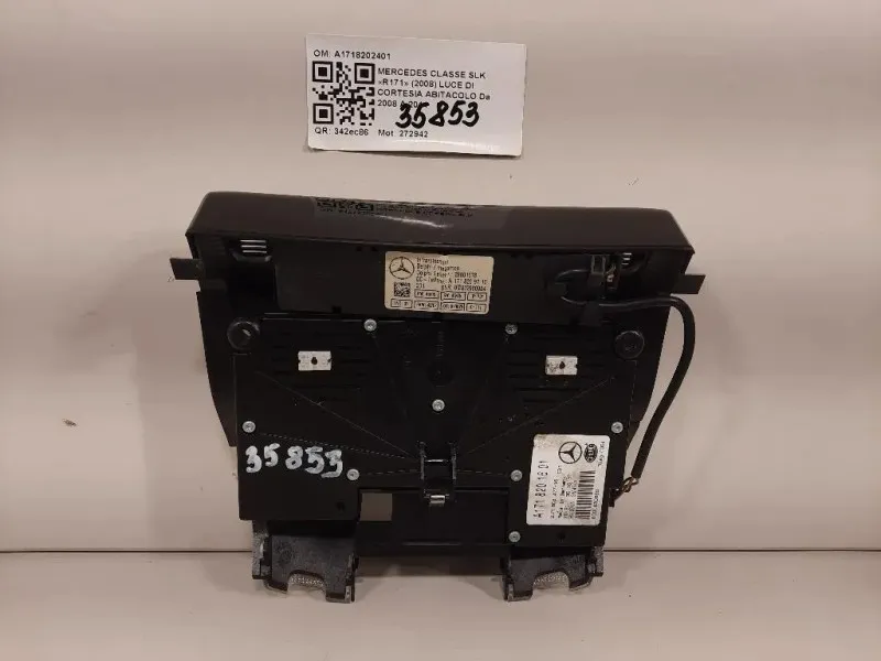 LUCE DI Cortesia Abitacolo A1718202401 Mercedes Classe SLK R171 2008