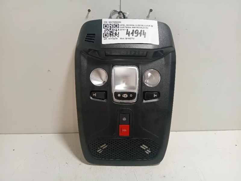 LUCE DI Cortesia Abitacolo 9827658880 Opel Mokka X 2016