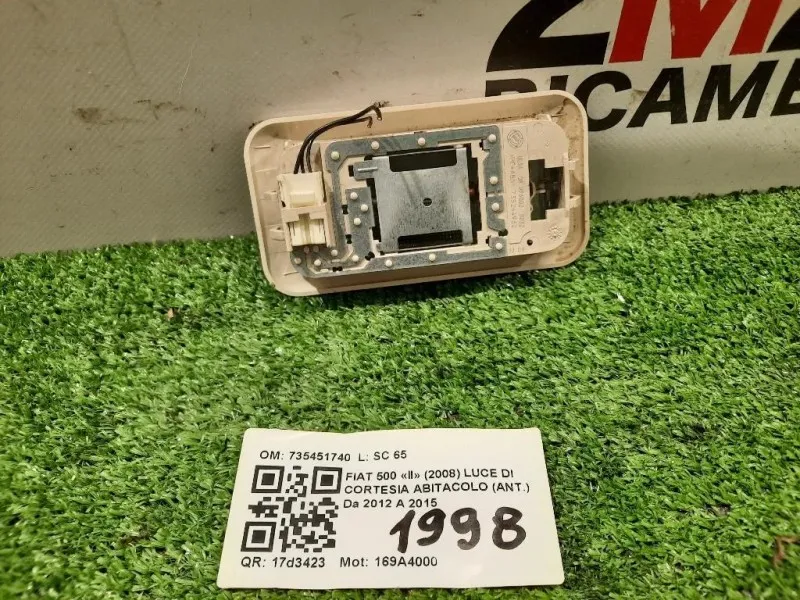 LUCE DI Cortesia Abitacolo ANT 735451740 Fiat 500 II 2008