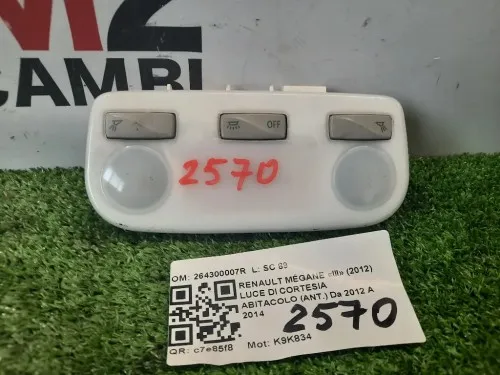 LUCE DI Cortesia Abitacolo ANT 264300007R Renault Mégane III 2012