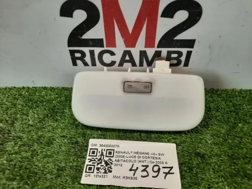 LUCE DI Cortesia Abitacolo ANT 264300007R Renault Mégane III SW 2009