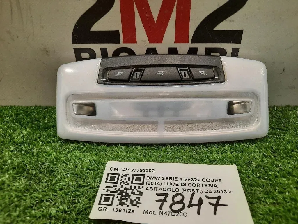 LUCE DI Cortesia Abitacolo POST 43927793202 Bmw Serie 4 F32 Coupe 2014