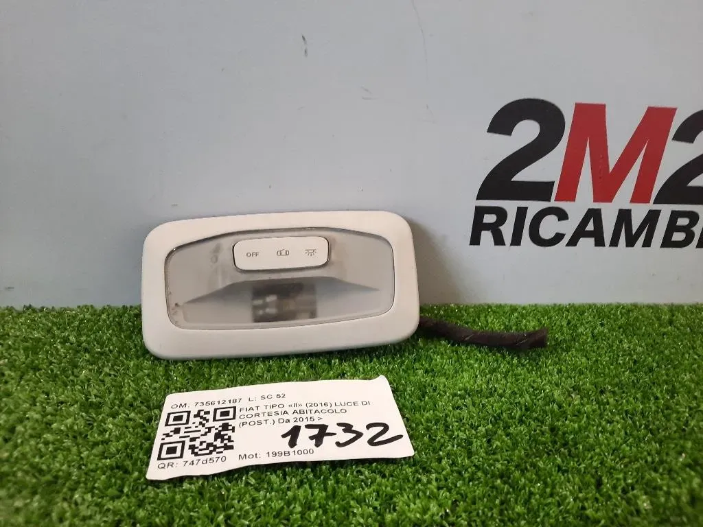 LUCE DI Cortesia Abitacolo POST 735612187 Fiat TIPO II 2016