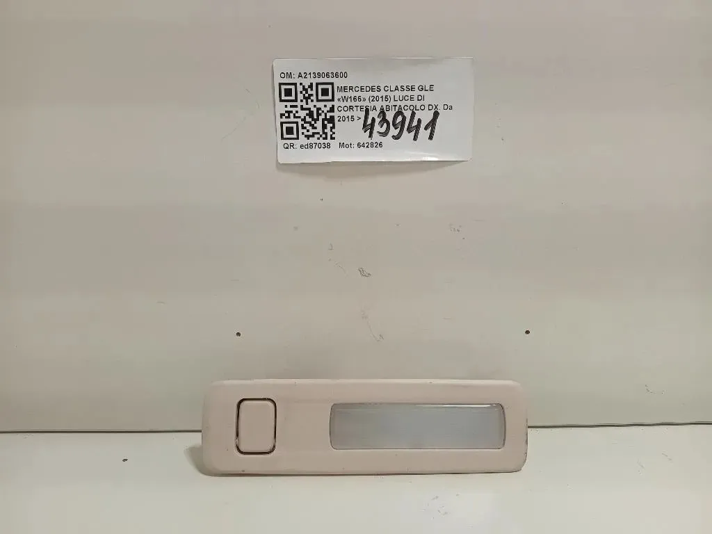 LUCE DI Cortesia Abitacolo DX A2139063600 Mercedes Classe GLE W166 2015