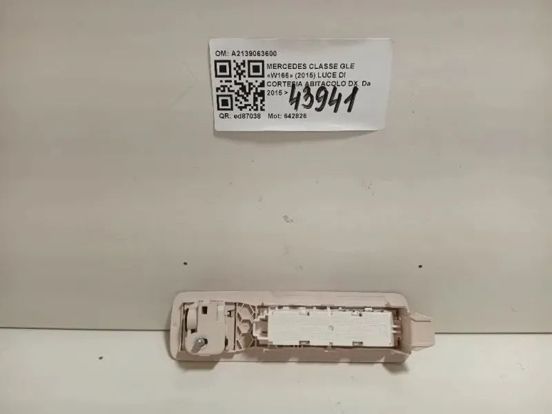 LUCE DI Cortesia Abitacolo DX A2139063600 Mercedes Classe GLE W166 2015