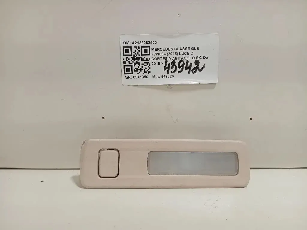 LUCE DI Cortesia Abitacolo SX A2139063500 Mercedes Classe GLE W166 2015