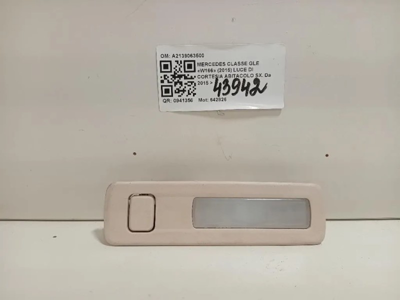 LUCE DI Cortesia Abitacolo SX A2139063500 Mercedes Classe GLE W166 2015