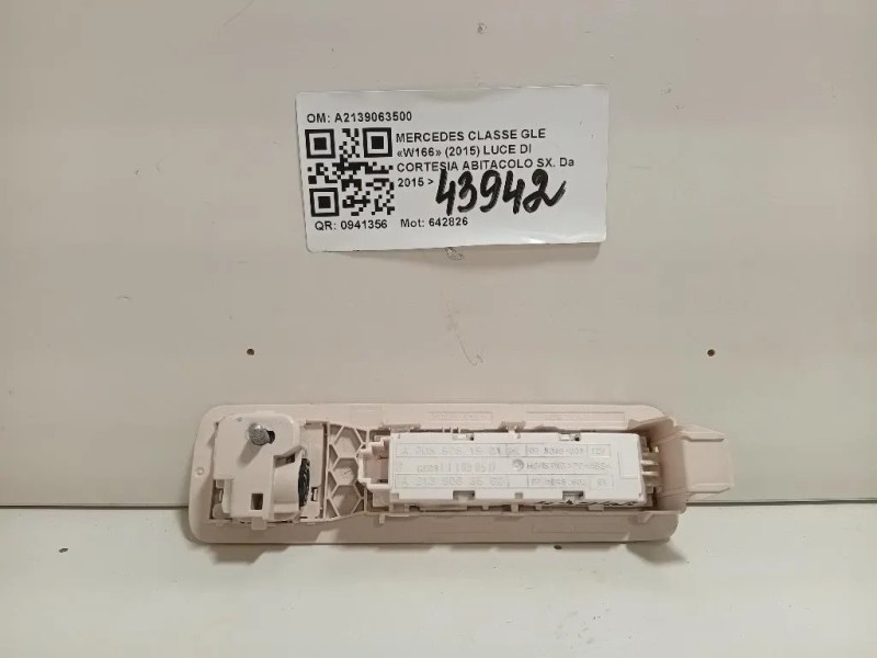 LUCE DI Cortesia Abitacolo SX A2139063500 Mercedes Classe GLE W166 2015