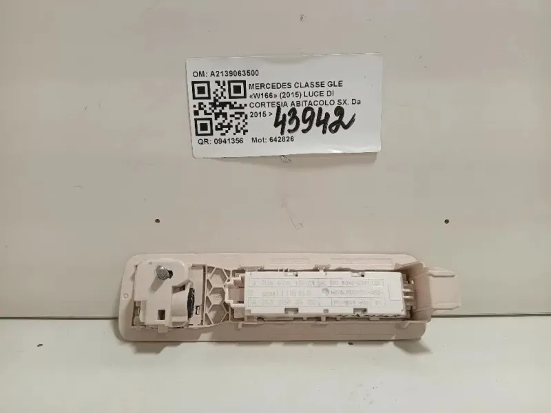 LUCE DI Cortesia Abitacolo SX A2139063500 Mercedes Classe GLE W166 2015