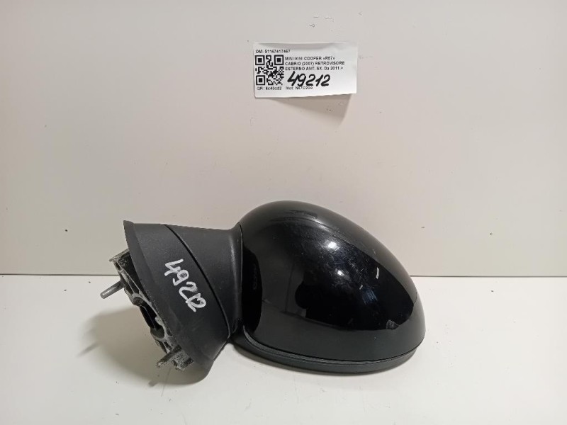 Retrovisore Esterno ANT SX 51167417467 Mini MINI Cooper R57 Cabrio 2007