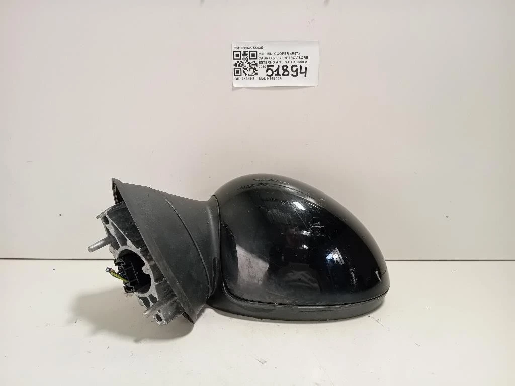 Retrovisore Esterno ANT SX 51162755635 Mini MINI Cooper R57 Cabrio 2007