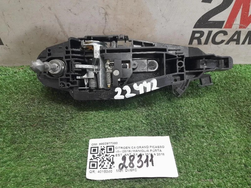 Maniglia Porta EST ANT SX 9802977380 Citroen C4 Grand Picasso II 2016