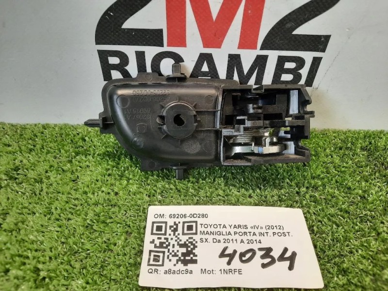 Maniglia Porta INT POST SX 69206-0D280 Toyota Yaris IV 2012