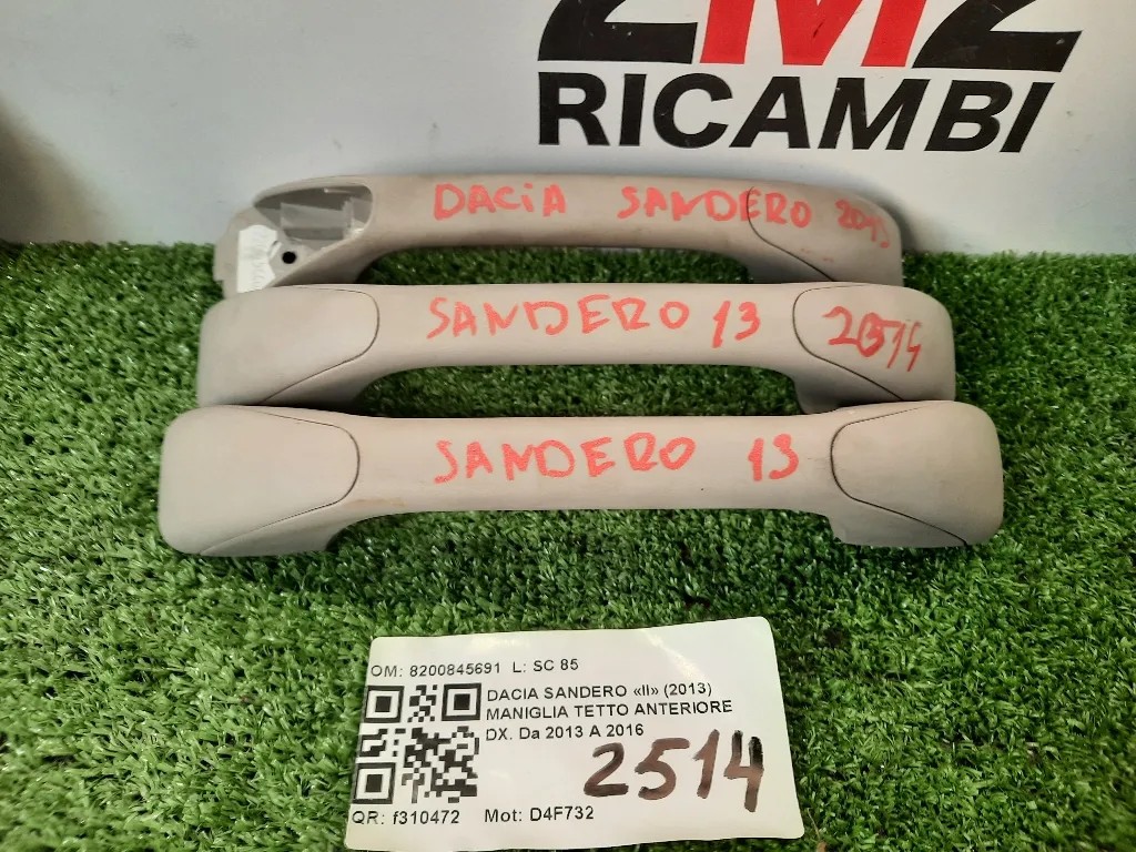Maniglia Tetto Anteriore DX 8200845691 Dacia Sandero II 2013
