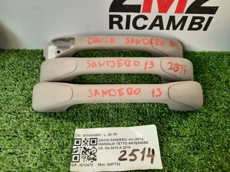 Maniglia Tetto Anteriore DX 8200845691 Dacia Sandero II 2013
