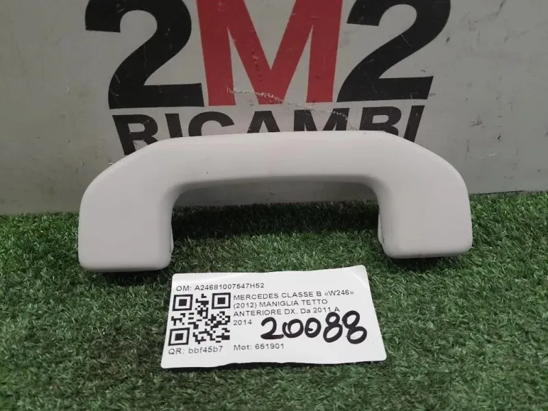 Maniglia Tetto Anteriore DX A24681007547H52 Mercedes Classe B W246 2012