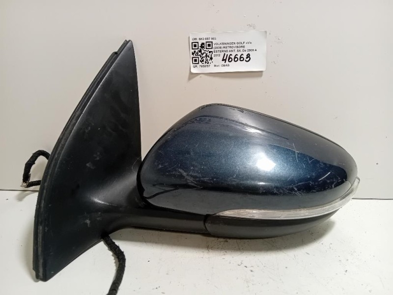 Retrovisore Esterno ANT SX 5K0 857 933 Volkswagen GOLF VI 2009