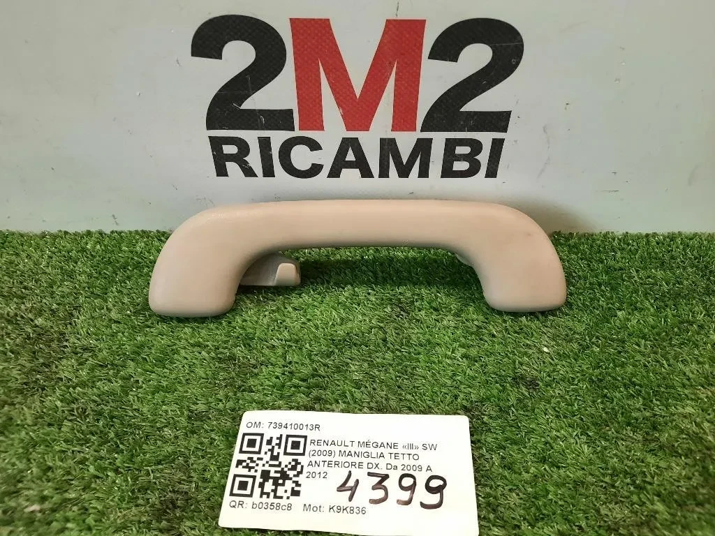 Maniglia Tetto Anteriore DX 739410013R Renault Mégane III SW 2009