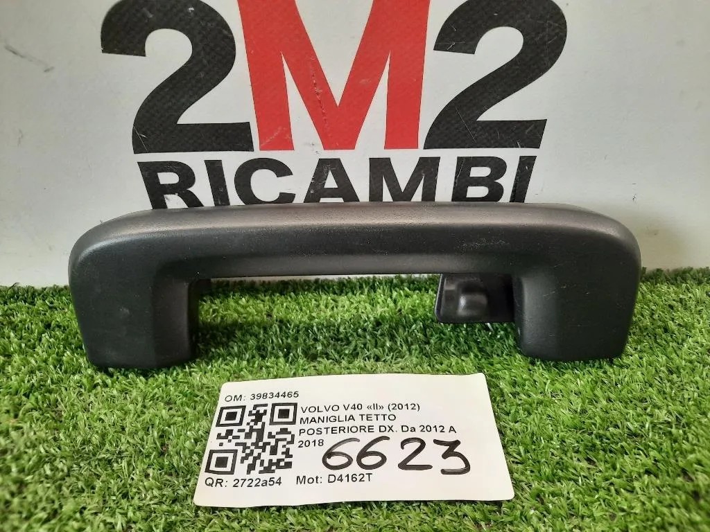 Maniglia Tetto Posteriore DX 39834465 Volvo V40 II 2012