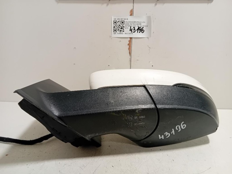 Retrovisore Esterno ANT SX 6R0 857 933 B Volkswagen POLO VI 2009