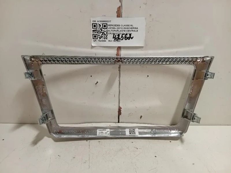 Mascherina Altoparlante Centrale Cruscotto A1666800317 Mercedes Classe ML W166 2012