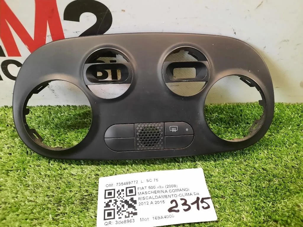 Mascherina Comandi Riscaldamento-clima 735489772 Fiat 500 II 2008