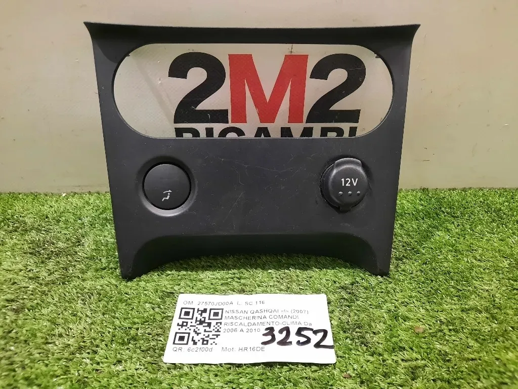 Mascherina Comandi Riscaldamento-clima 27570JD00A Nissan Qashqai I 2007