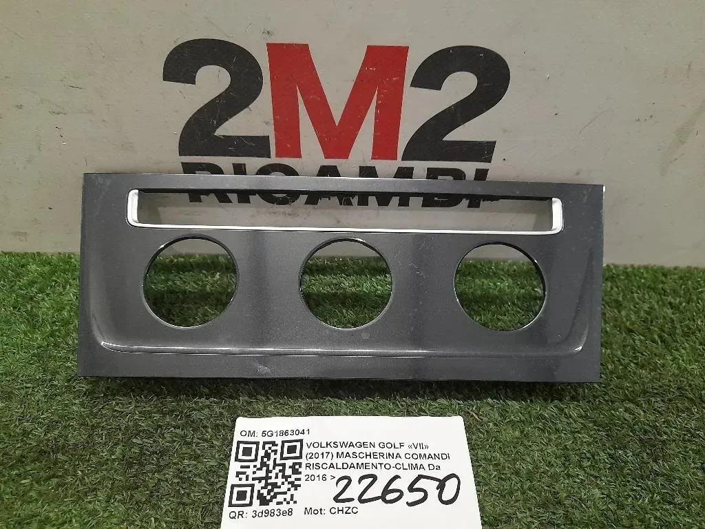 Mascherina Comandi Riscaldamento-clima 5G1863041 Volkswagen GOLF VII 2017