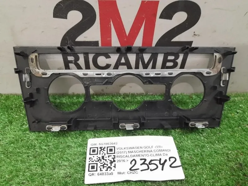 Mascherina Comandi Riscaldamento-clima 5G1863042 Volkswagen GOLF VII 2017