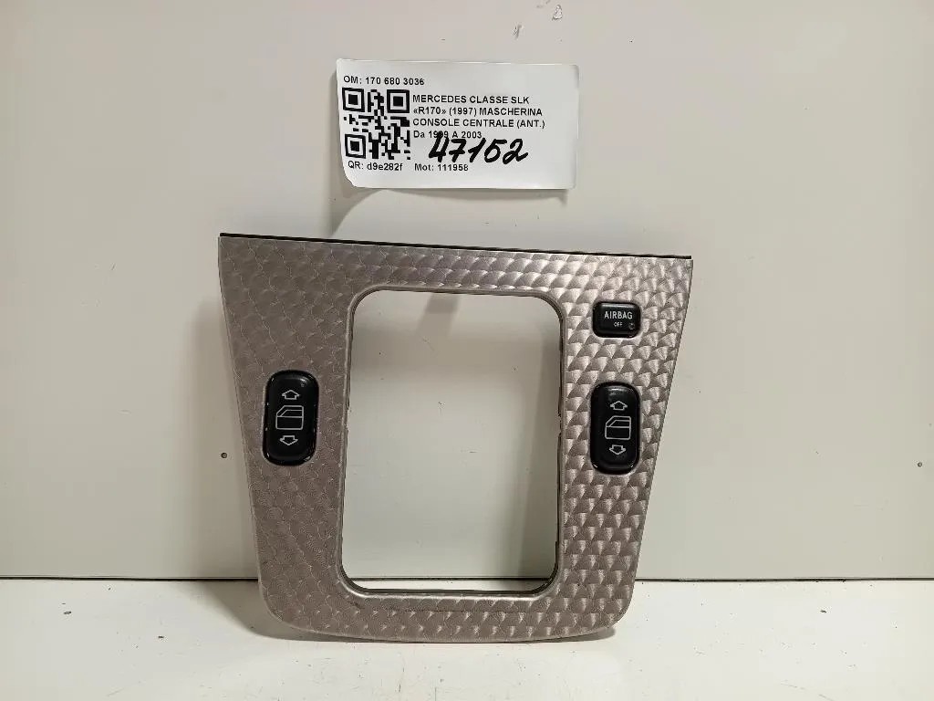 Mascherina Console Centrale ANT 170 680 3036 Mercedes Classe SLK R170 1997