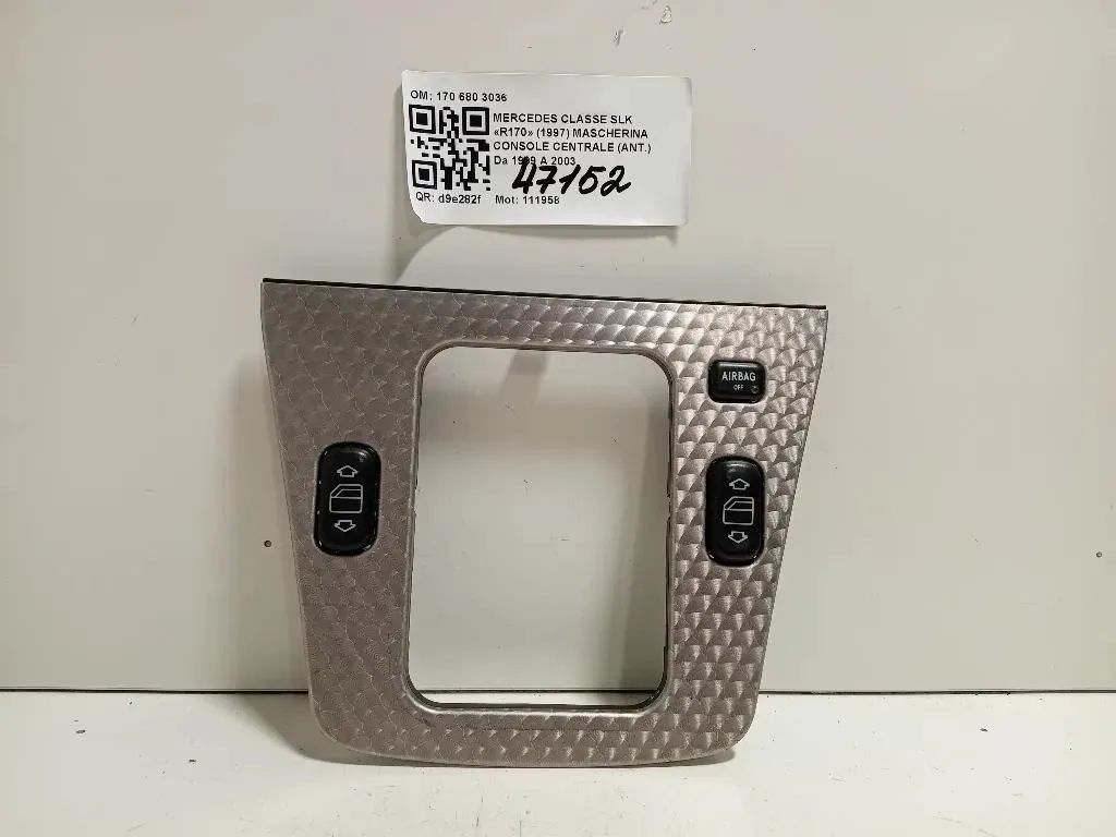 Mascherina Console Centrale ANT 170 680 3036 Mercedes Classe SLK R170 1997