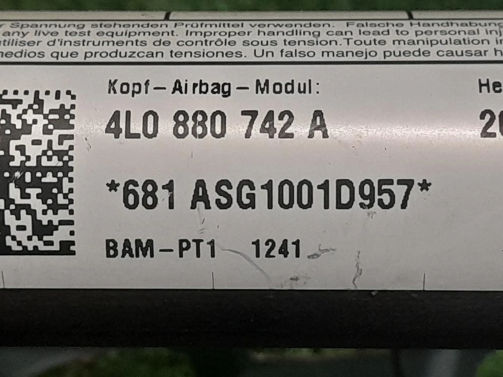 Air-bag A Tendina DX 4L0880742A Audi Q7 4LB 2009