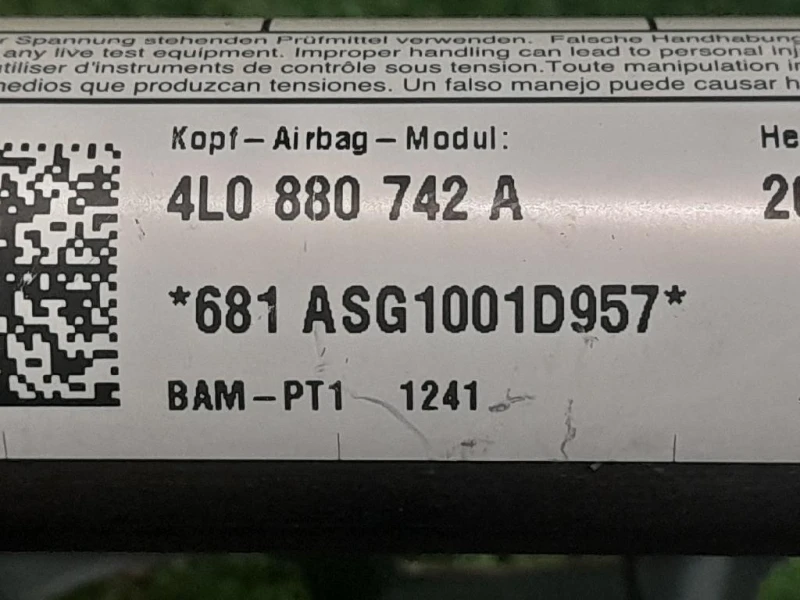 Air-bag A Tendina DX 4L0880742A Audi Q7 4LB 2009