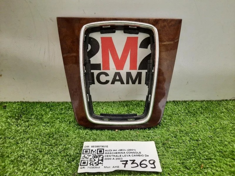 Mascherina Console Centrale LEVA Cambio 8E0857951E Audi A4 8E2 2001