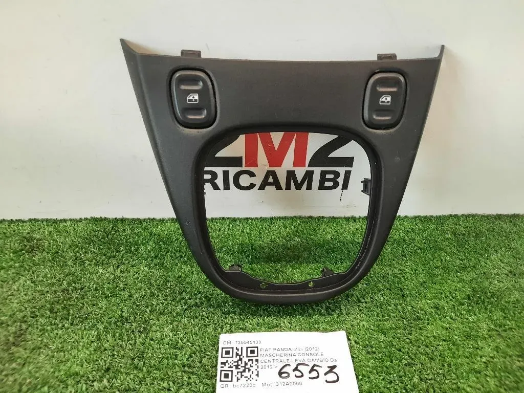 Mascherina Console Centrale LEVA Cambio 735545139 TUNNEL Fiat Panda III 2012