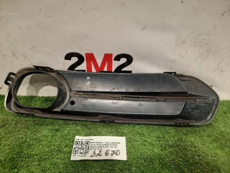 Mascherina FARO Fendinebbia ANT DX 51117272564 Bmw Serie 1 F20 Berlina 2012