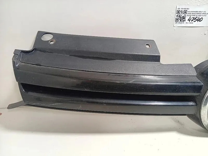Mascherina Griglia Radiatore 1K9 853 653 Volkswagen GOLF VI 2009