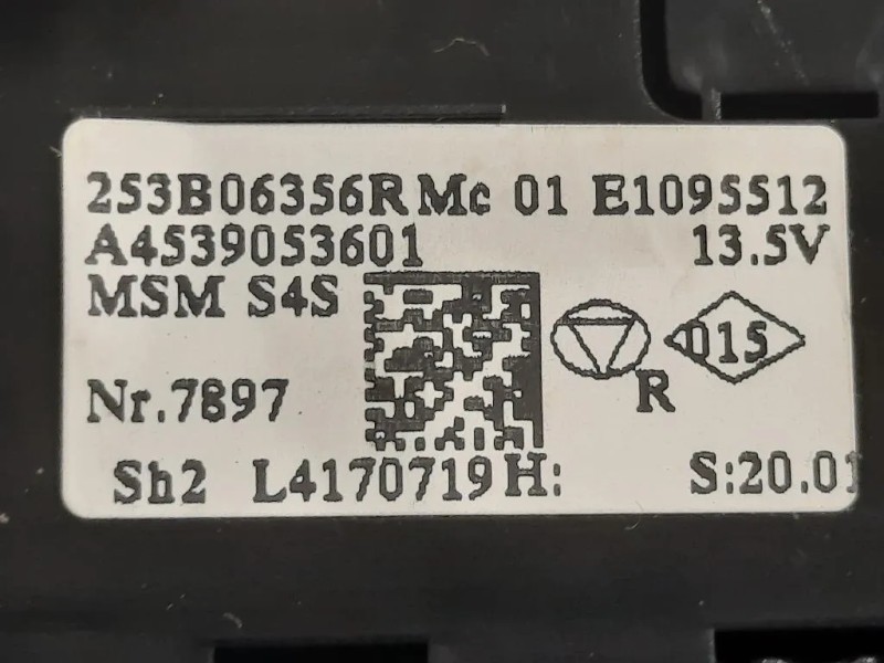 Mascherina Pulsantiera Multifunzione Centrale 682707873R 253B06356R Smart Forfour 453 2015