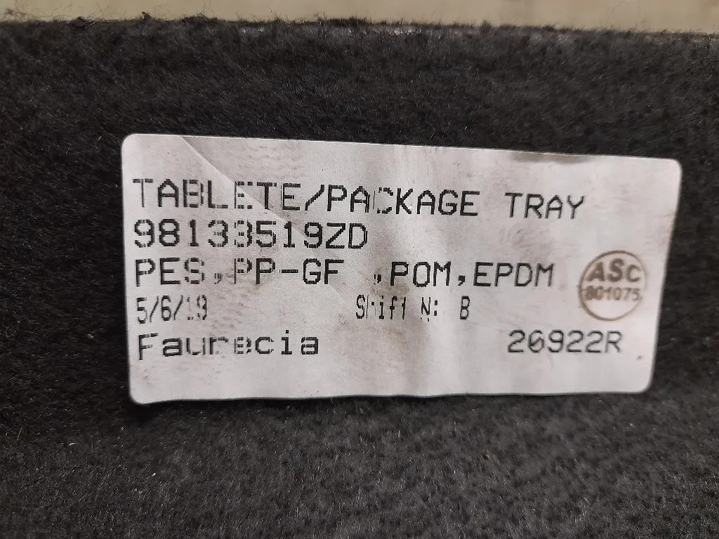 Ripiano Copertura VANO Bagagli 98133519ZD Citroen C3 III 2016