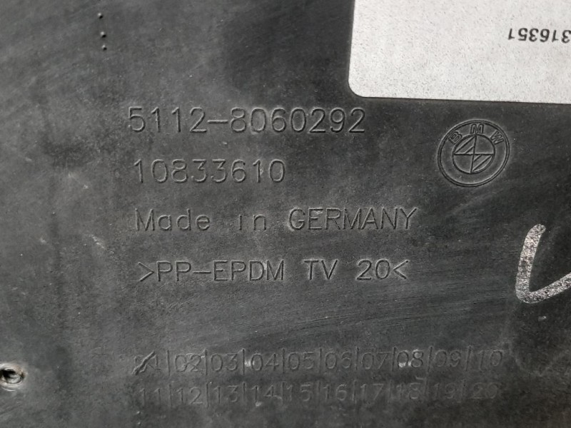 Paraurti POST 5112 8060292 Bmw Serie 1 F20 Berlina 2012