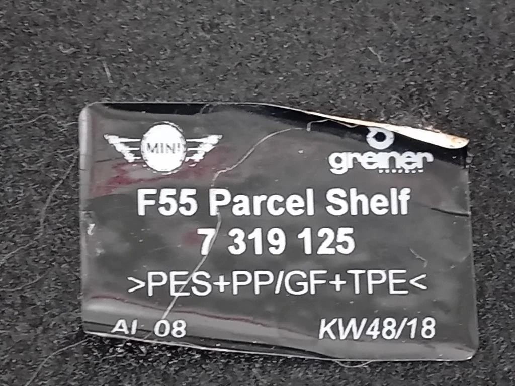 Ripiano Copertura VANO Bagagli 7319125 Mini MINI Cooper F55 2014