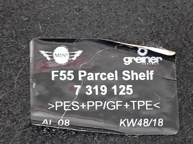 Ripiano Copertura VANO Bagagli 7319125 Mini MINI Cooper F55 2014