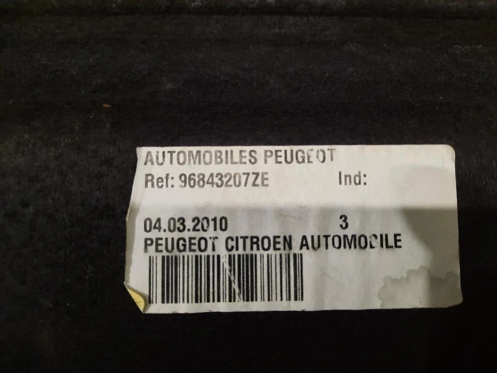 Ripiano Copertura VANO Bagagli 96843207ZE Peugeot 3008 I 2009