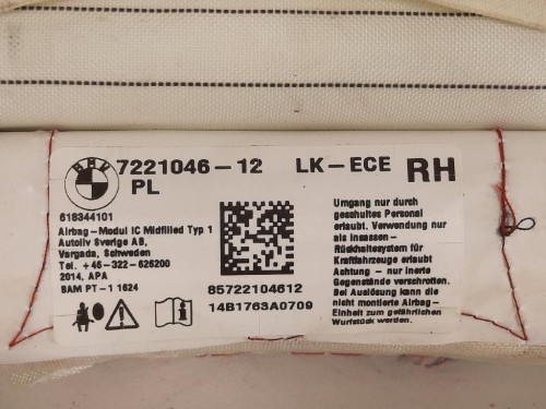 Air-bag A Tendina DX 7221045-12 DX Bmw Serie 1 F20 Berlina 2012