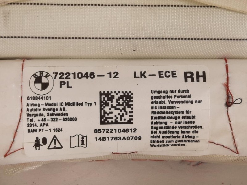 Air-bag A Tendina DX 7221045-12 DX Bmw Serie 1 F20 Berlina 2012