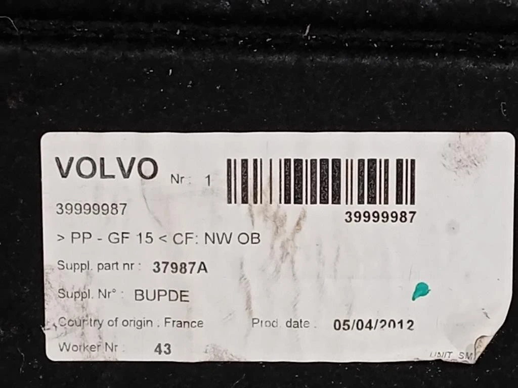 Ripiano Copertura VANO Bagagli 39999987 Volvo V50 2004