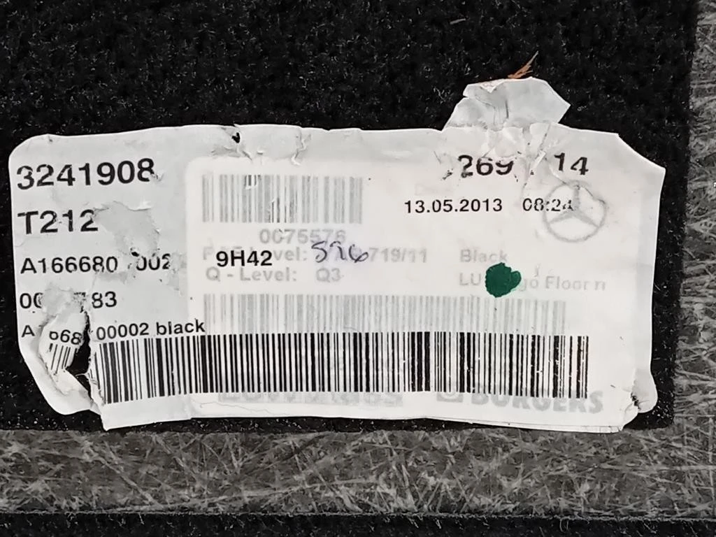 Ripiano Copertura VANO Bagagli INF A2926801600 Mercedes Classe ML W166 2012