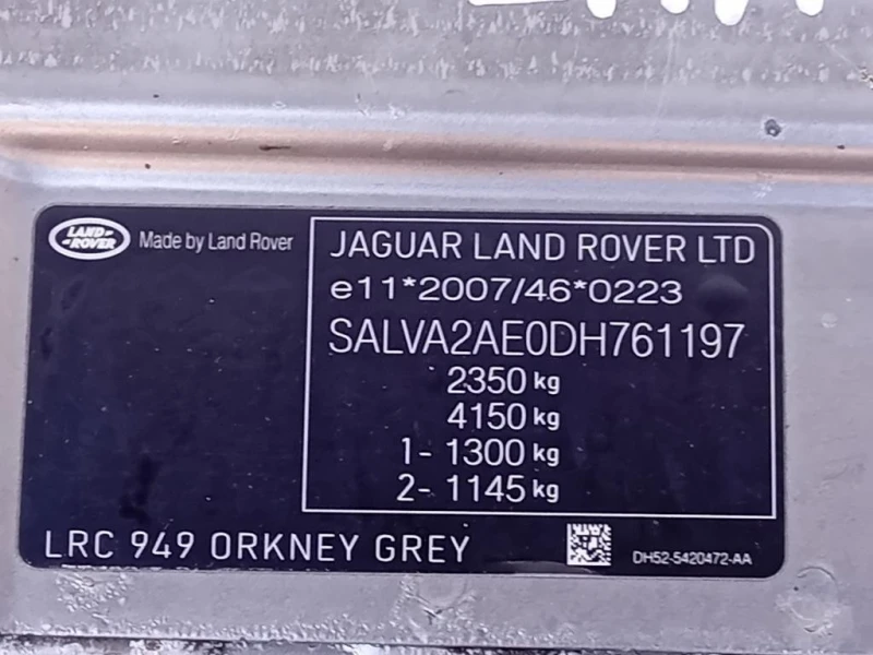 Rivestimento Frontale Parte SUP ANT LR084610 Land Rover Range Rover Evoque I 2011